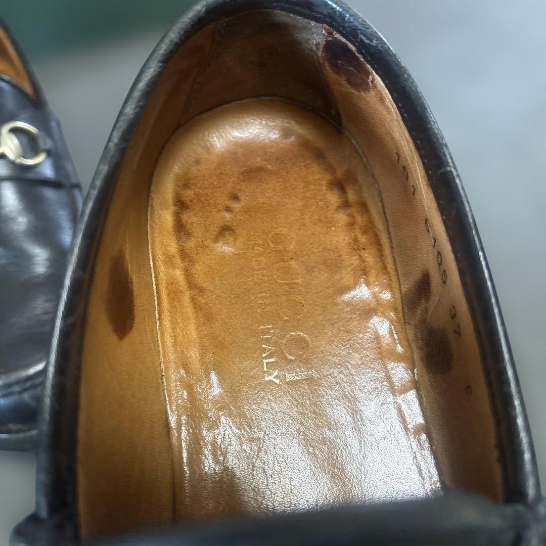 【GUCCI グッチ 】ビットローファー 黒　レザー 37 箱付き　ヴィンテージ