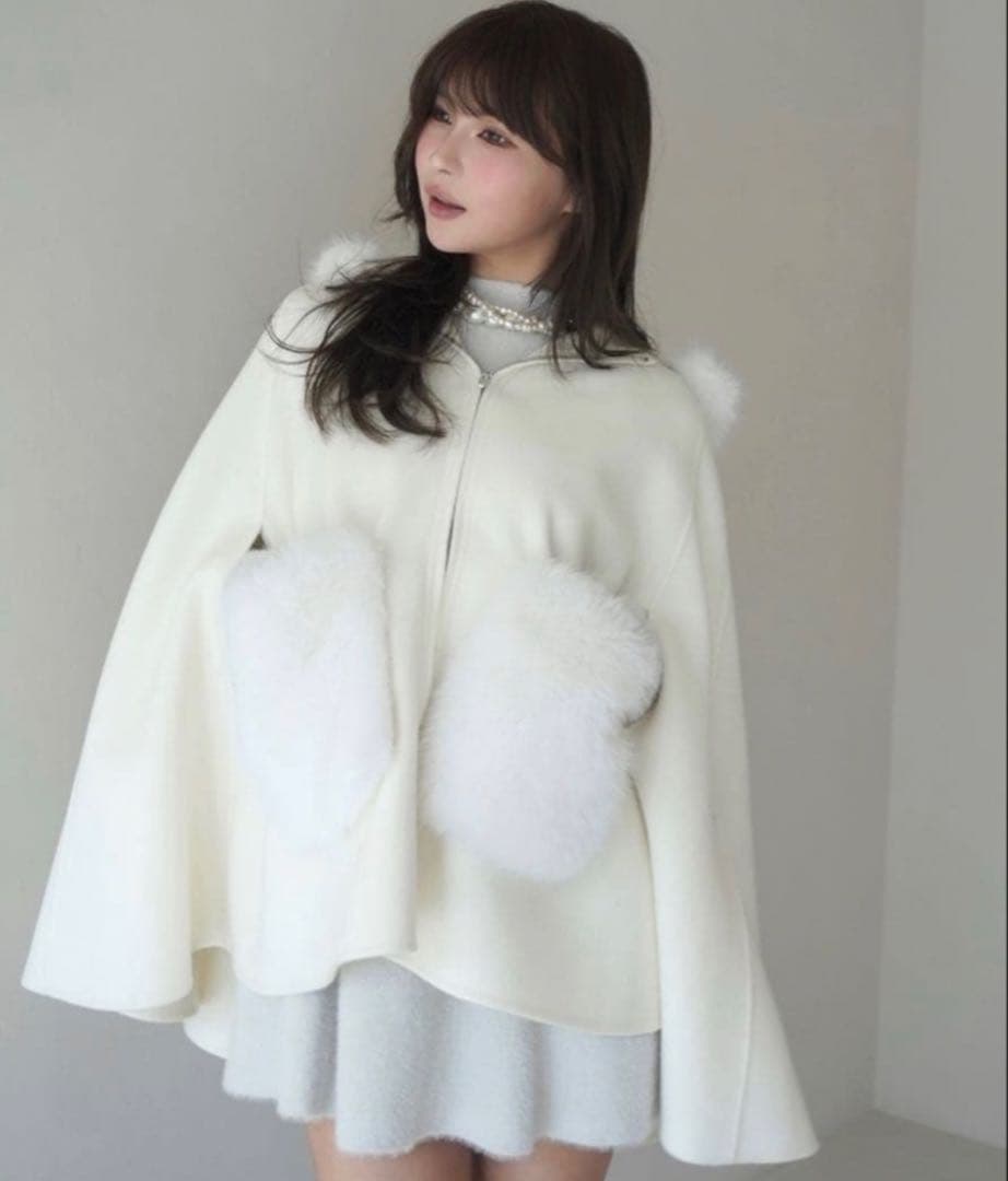 eimy istoire ファーポケットマントコート