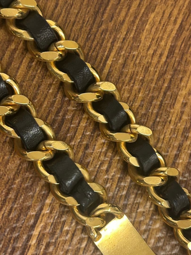 美品 CHANEL ヴィンテージ チェーンベルト ゴールド 　プルミエール
