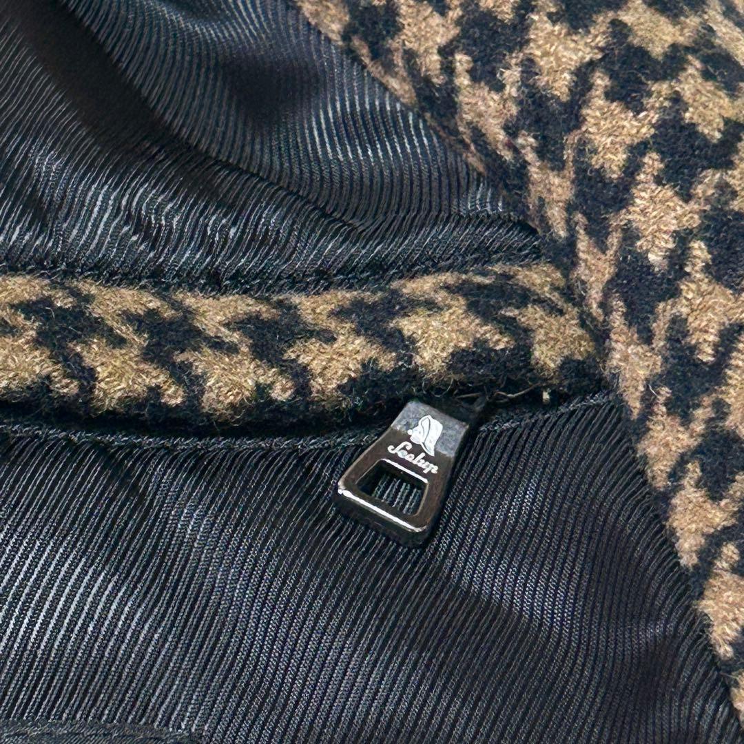 美品 希少 シーラップ ハウンドトゥース ステンカラーコート54バルカラーコート