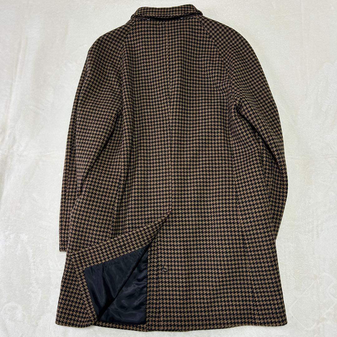 美品 希少 シーラップ ハウンドトゥース ステンカラーコート54バルカラーコート