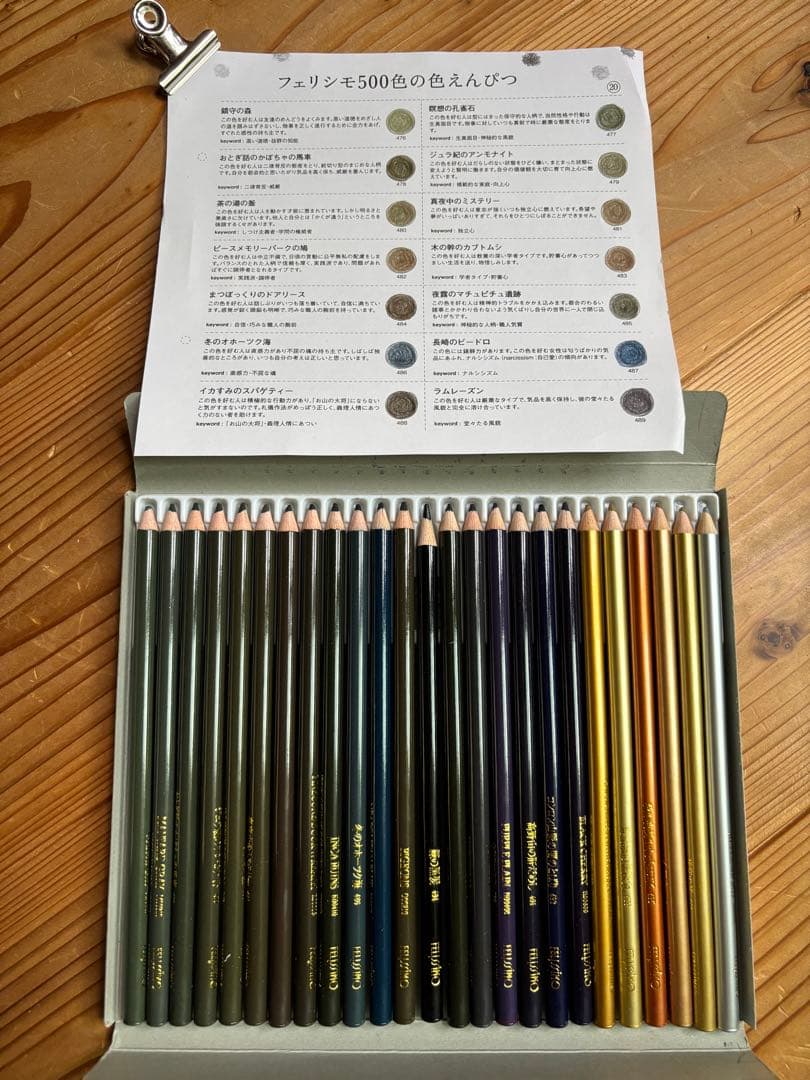 フェリシモ【初代500色の色えんぴつ】 1本欠損で499色です 500色色鉛筆