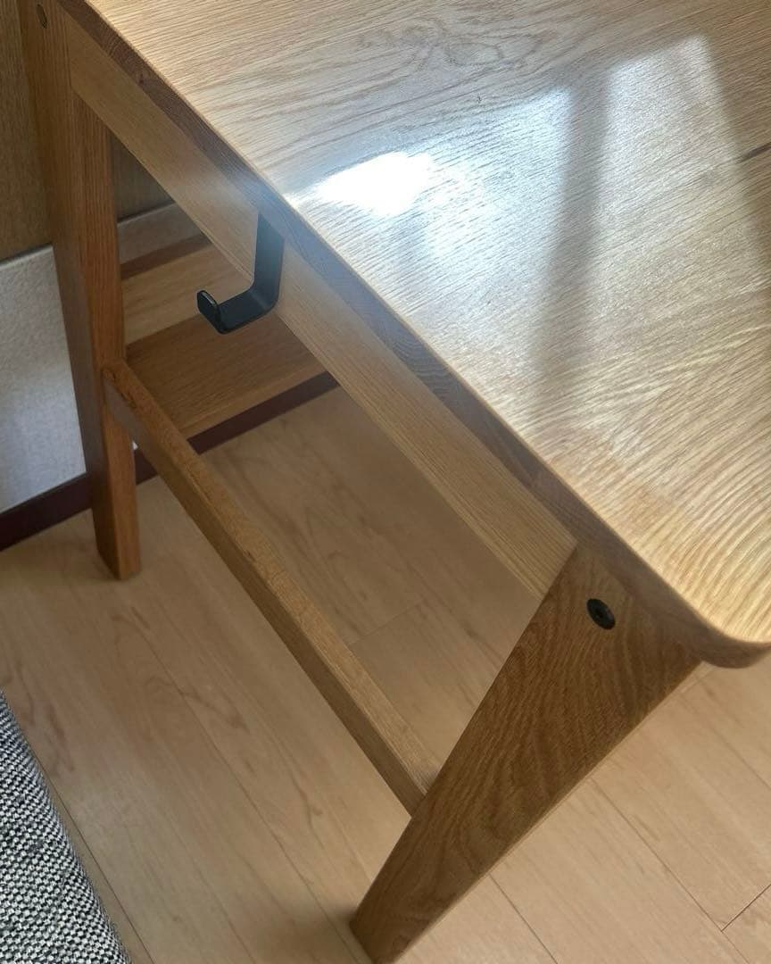 【美品】無印良品　オーク無垢材デスク　1100×550×700