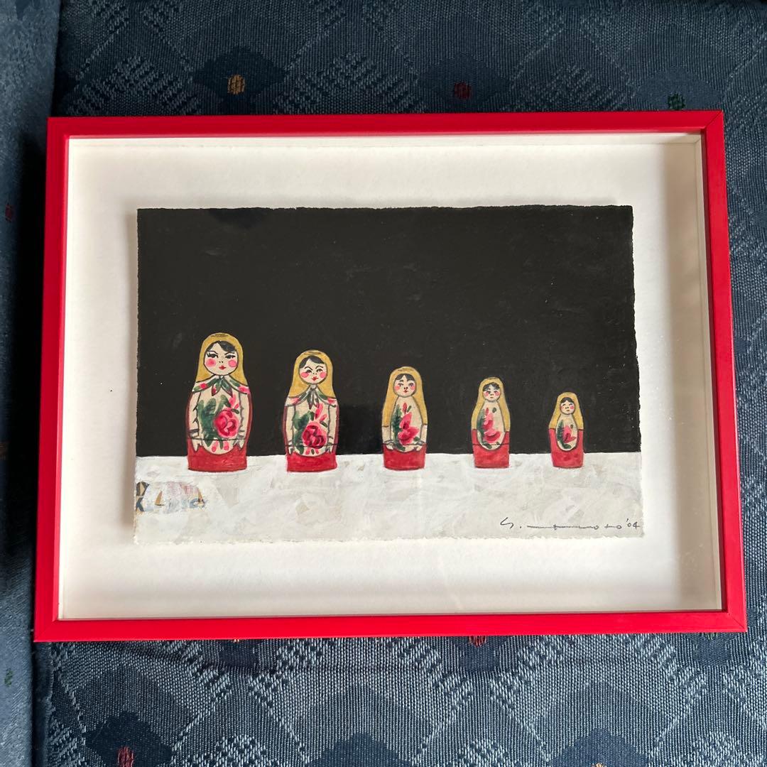 マツモトヨーコ ドローイング 絵画 「北の国から」 マトリョーシカ