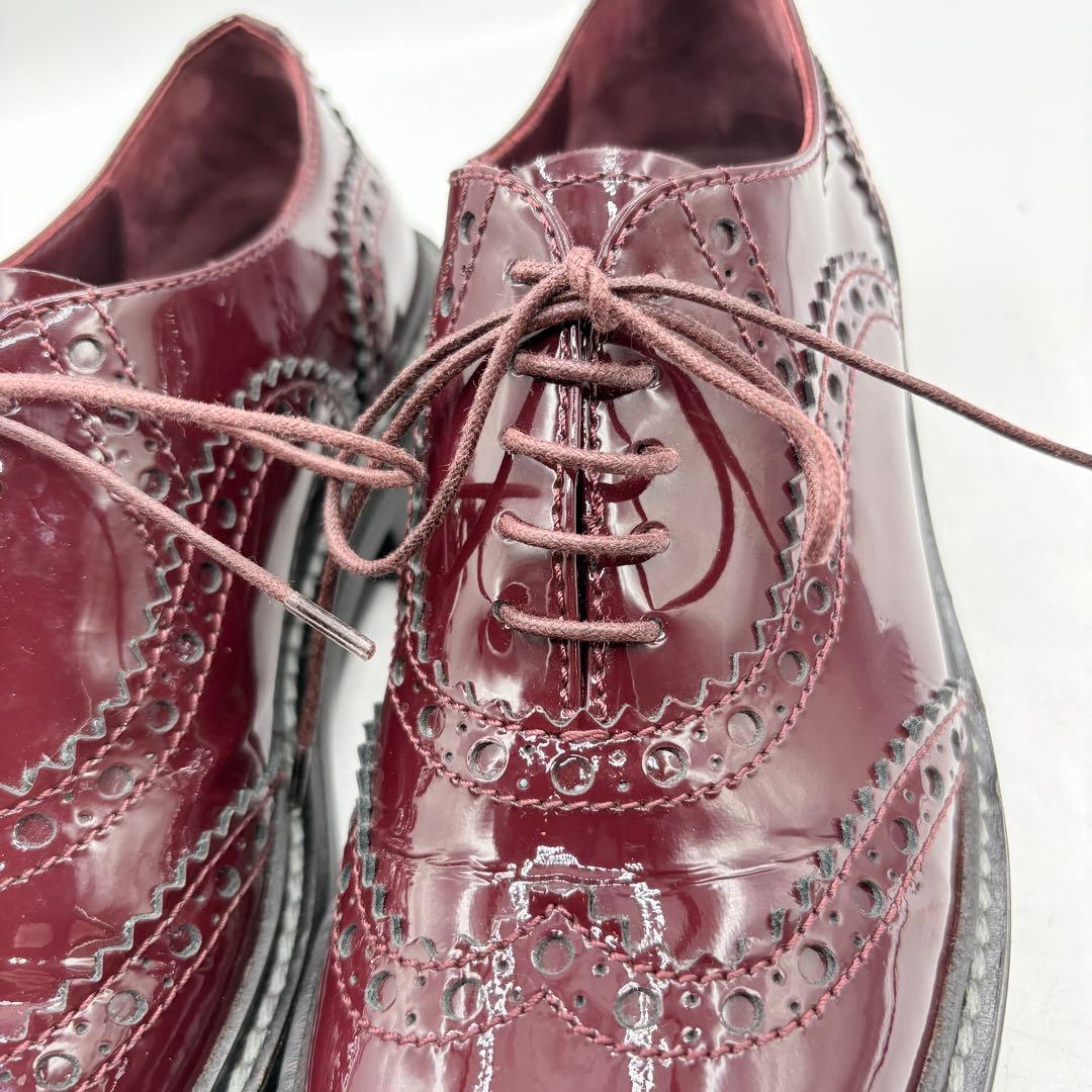 miumiu 厚底 オックスフォード 【36】 ボルドー ウィングチップ レザー