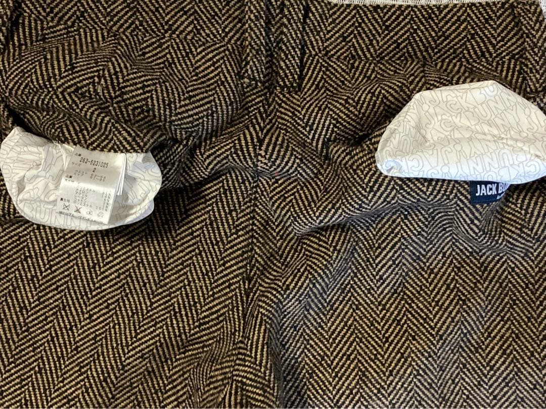 ジャックバニー　千鳥茶系ツイードパンツ2サイズ