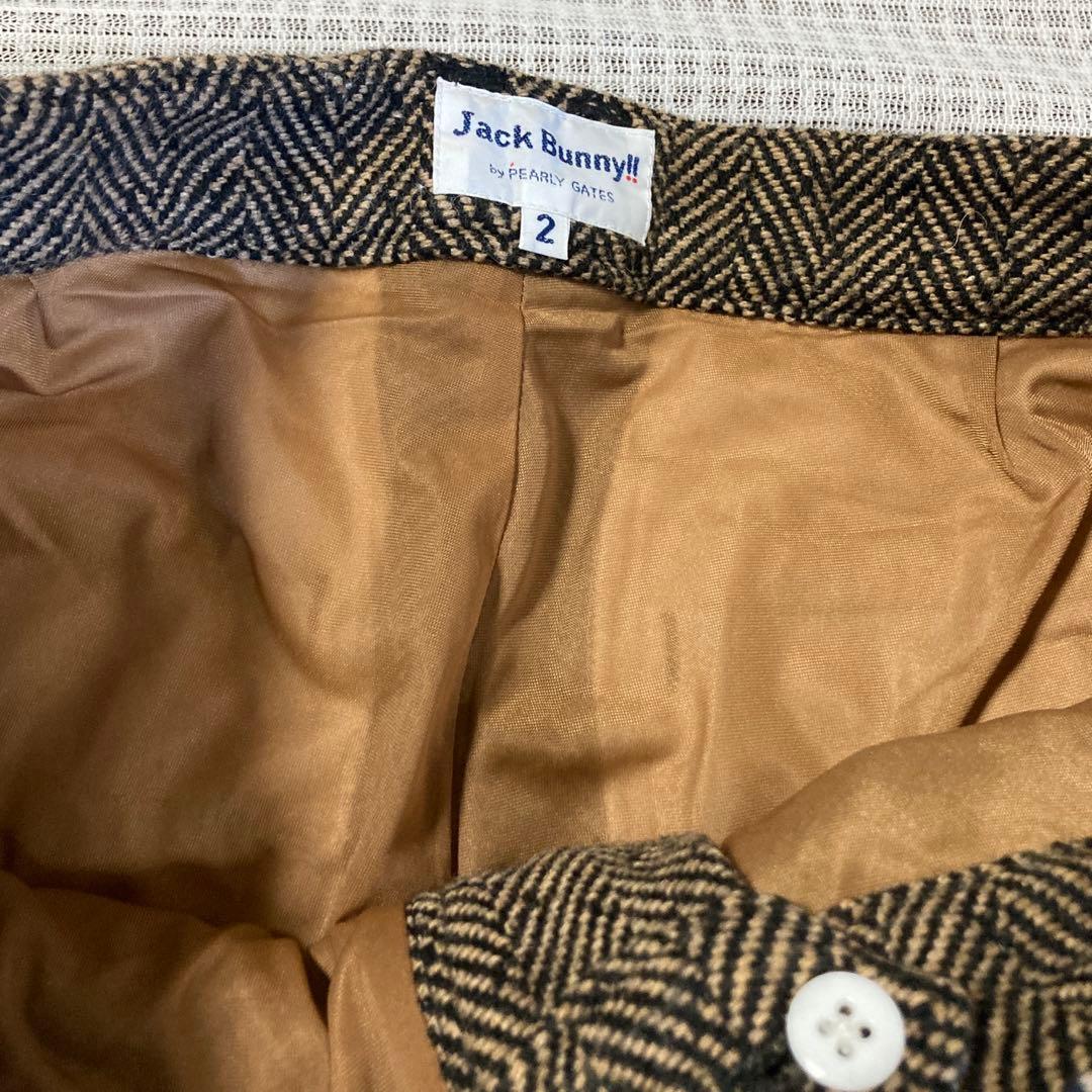 ジャックバニー　千鳥茶系ツイードパンツ2サイズ