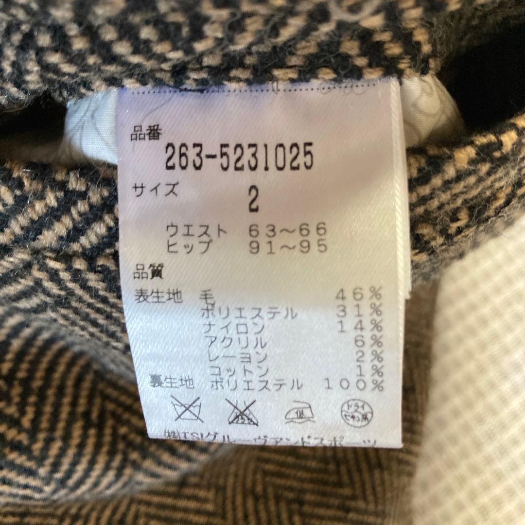 ジャックバニー　千鳥茶系ツイードパンツ2サイズ