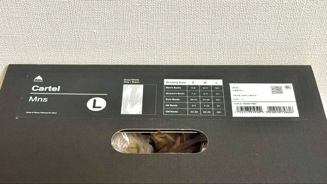 送料込み25モデル BURTON Cartel カーテル ReFlex L