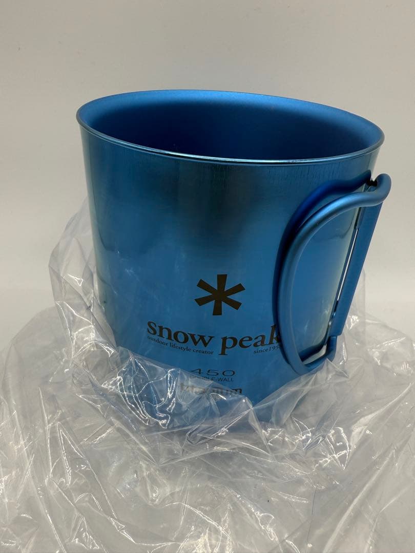 【新品・希少】 Peak海外限定 チタンダブルマグ 450 ブルー