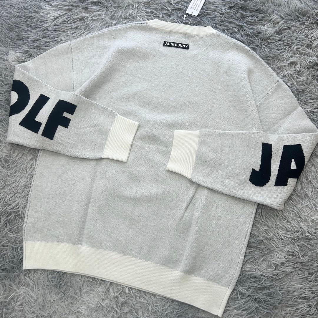 新品　ジャックバニー　ニット　セーター　クルーネック　ホワイト　サイズ6
