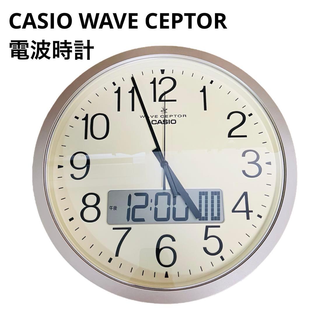 カシオ CASIO WAVE CEPTOR 掛け時計 電波時計 日付機能付き - メルカリ