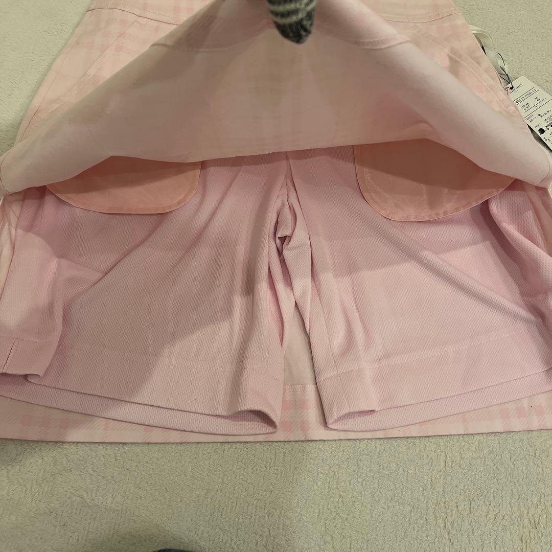 BURBERRYGOLF スカート　インナーパンツ付　ピンク　7号　ノバチェック