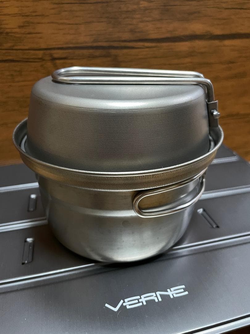 美しいヘラ絞りを見よ！ベルモント チタンスタッキングクッカー 650FC