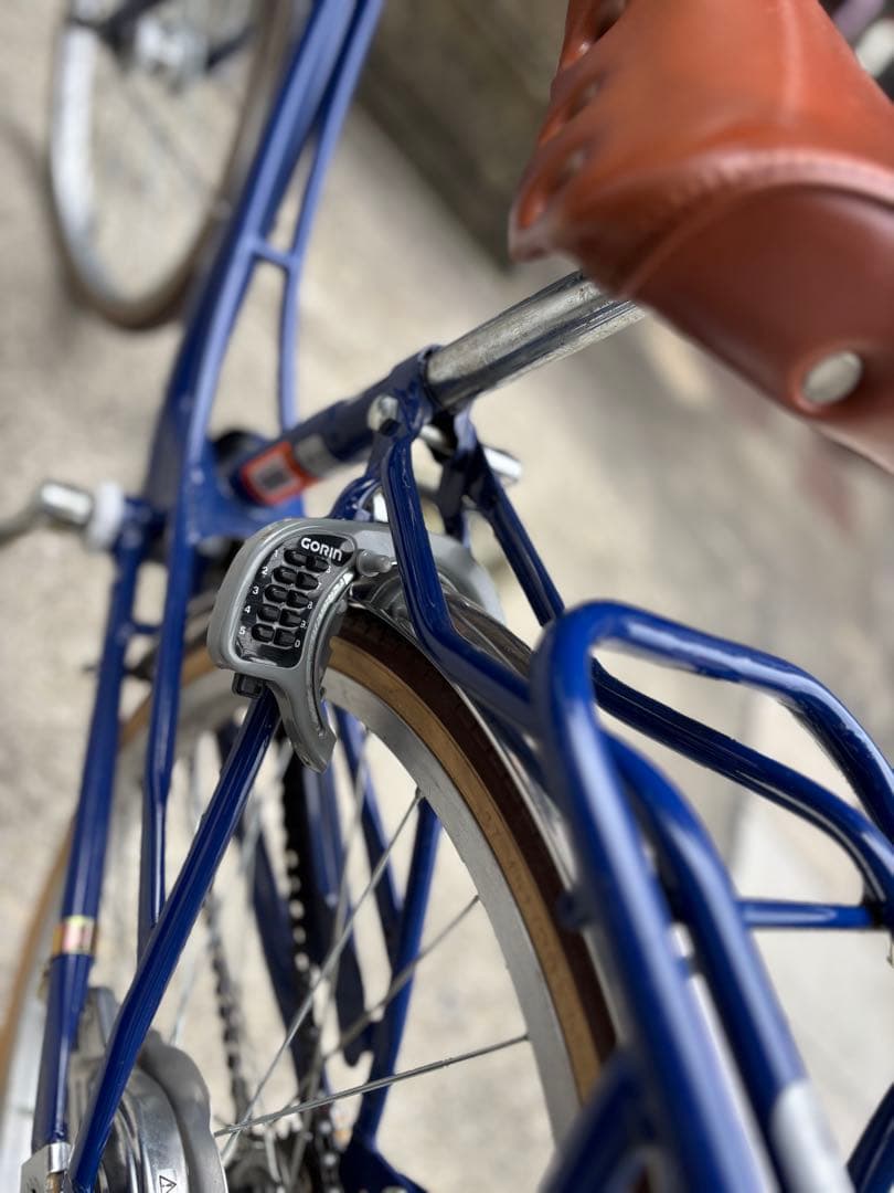 子供用自転車 ネイビー 前カゴ付き【引き取り限定　大阪北摂】