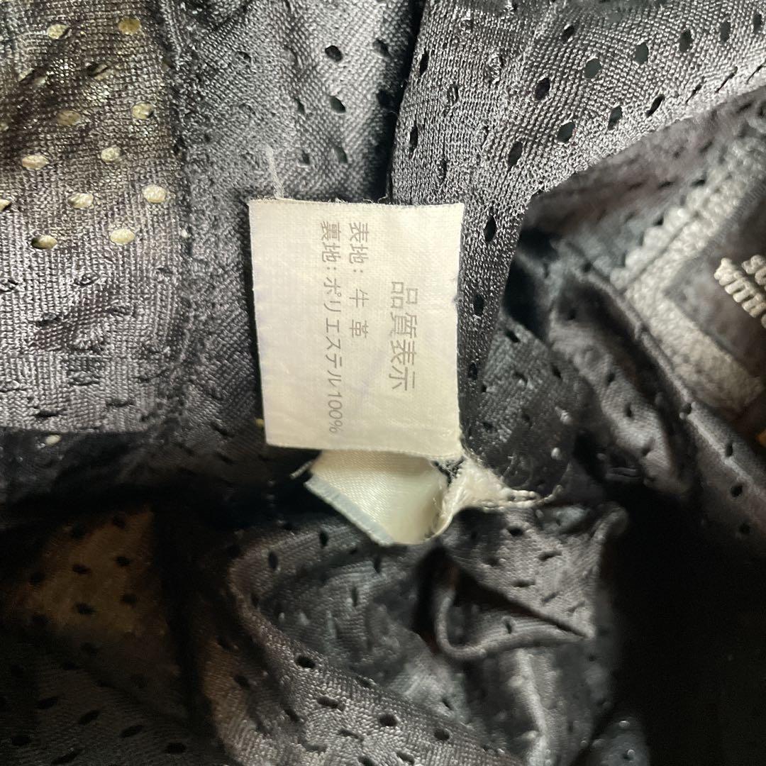 ナンカイ　ライディングパンツ　レザー　膝パッド　ブラック　本革　L