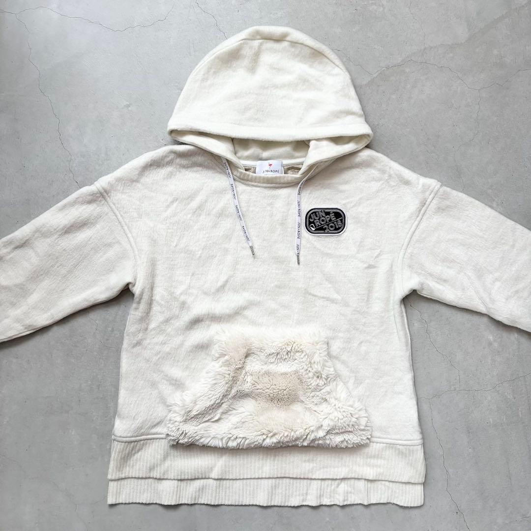 【きい】JUN&ROPE’ ジュンアンドロペ 蓄熱裏地 ニットパーカー