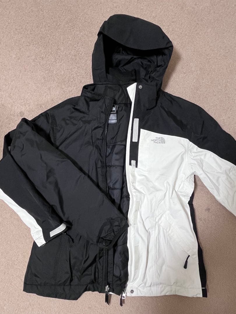 THENORTHFACE ノースフェイス　スキーウェア　白×黒　ライナー付き