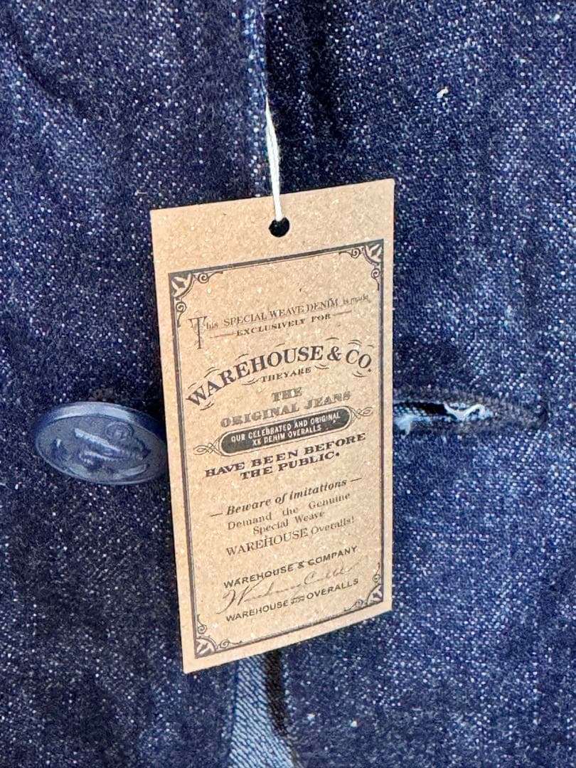 【新品】 WAREHOUSE U.S.NAVY デニム カバーオール 42 XL