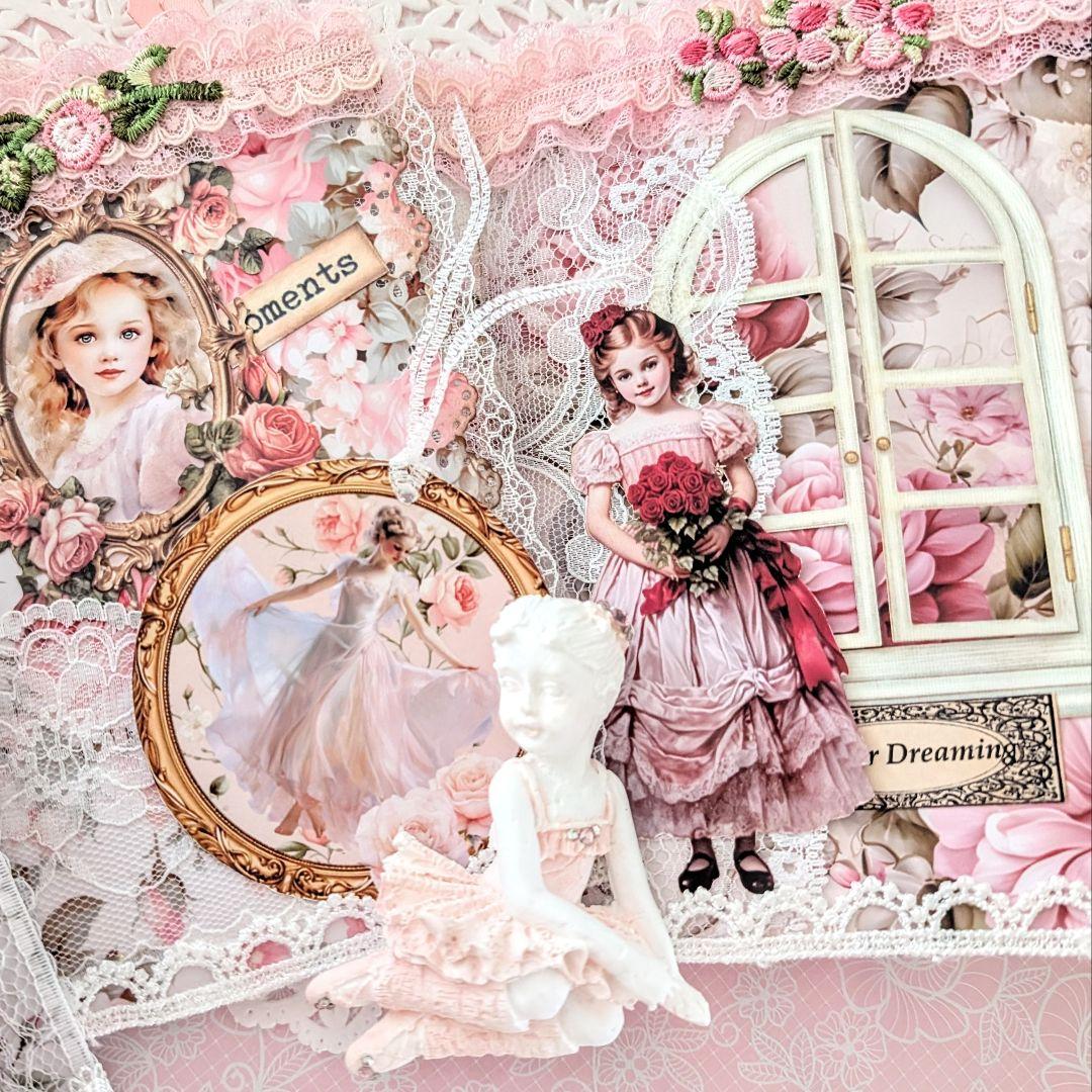 薔薇とレースのロマンチックスィートジャンクジャーナル*Brilliant*