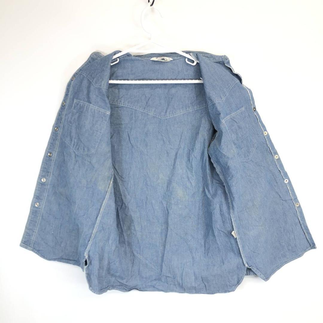 60s 70s USA製 ラングラー デニムウエスタンシャツ WPL6428 - メルカリ