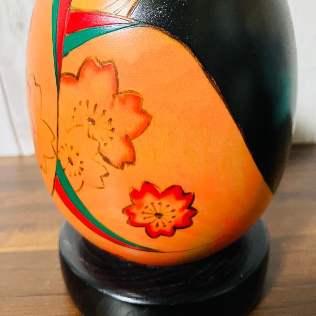 【希少】創作こけし 花見月 宮下はじめ作 内閣総理大臣賞受賞作家作品 伝統工芸