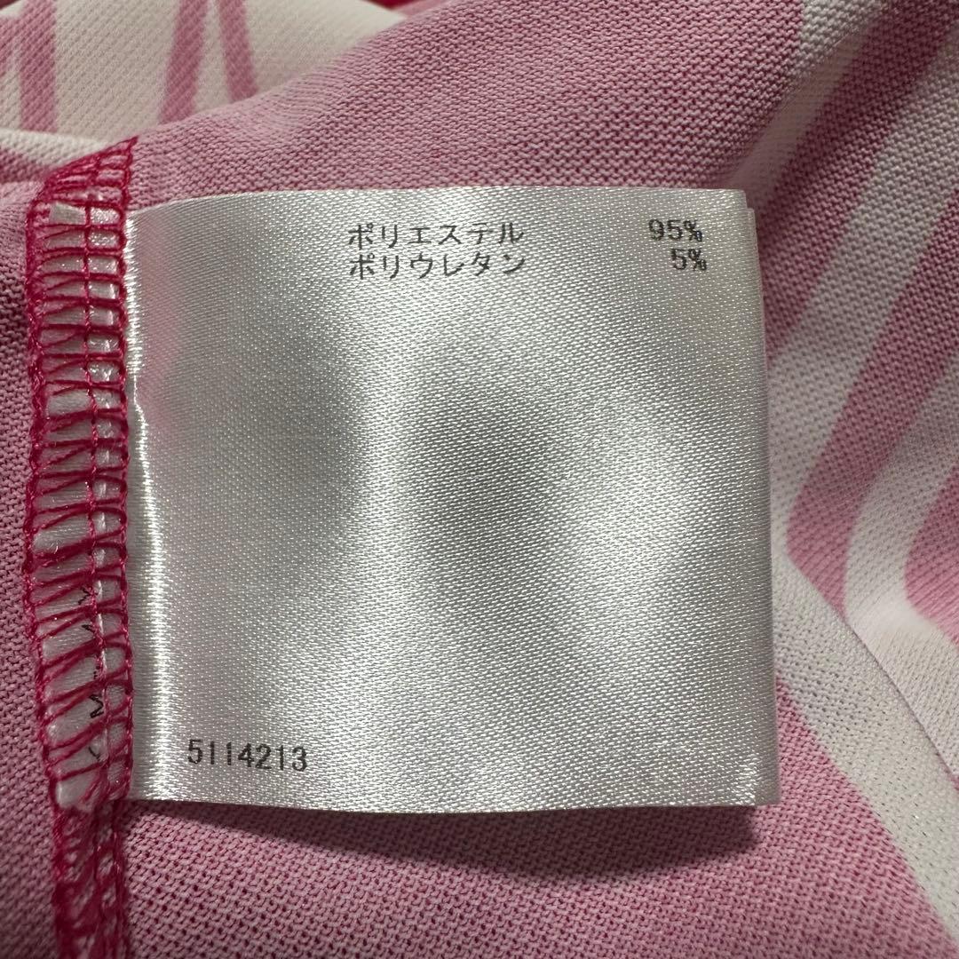 【Munsingwear】ゴルフウェア ホワイト ピンク Lサイズ