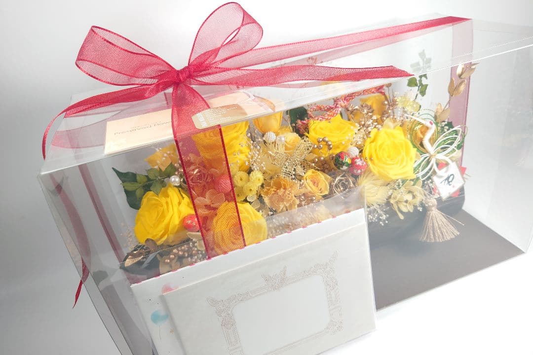 みさ様オーダー　プリザーブドフラワー☆花器付きアレンジ　傘寿お祝い✨️