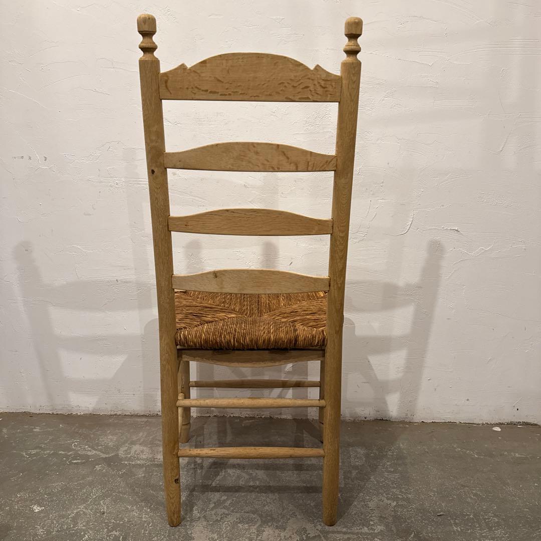 年末年始saleヴィンテージ　ダイニングチェア　カフェチェア　藁座面　剥離　5