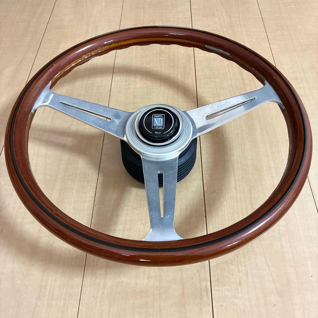 【ビンテージ】ナルディ クラシック　ウッド　ステアリング　36.5cm