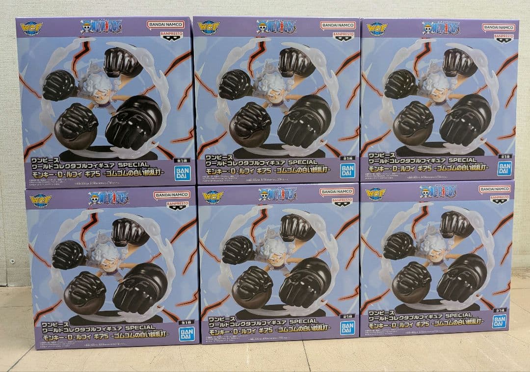 ワンピース ワールドコレクタブルフィギュア ルフィ ゴムゴムの白い銃乱打 6体