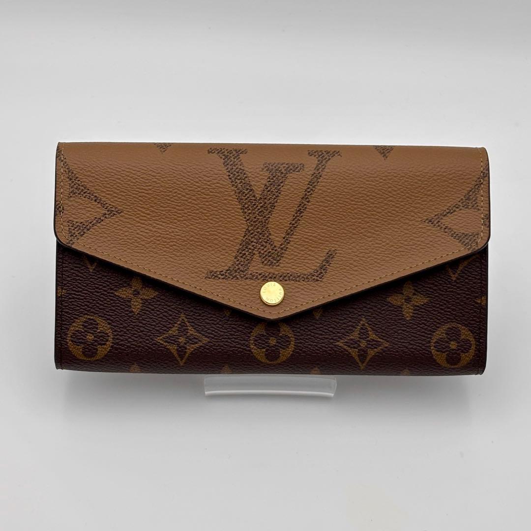 美品 ルイヴィトン　モノグラム ポルトフォイユサラ　ジャイアントリバース　長財布