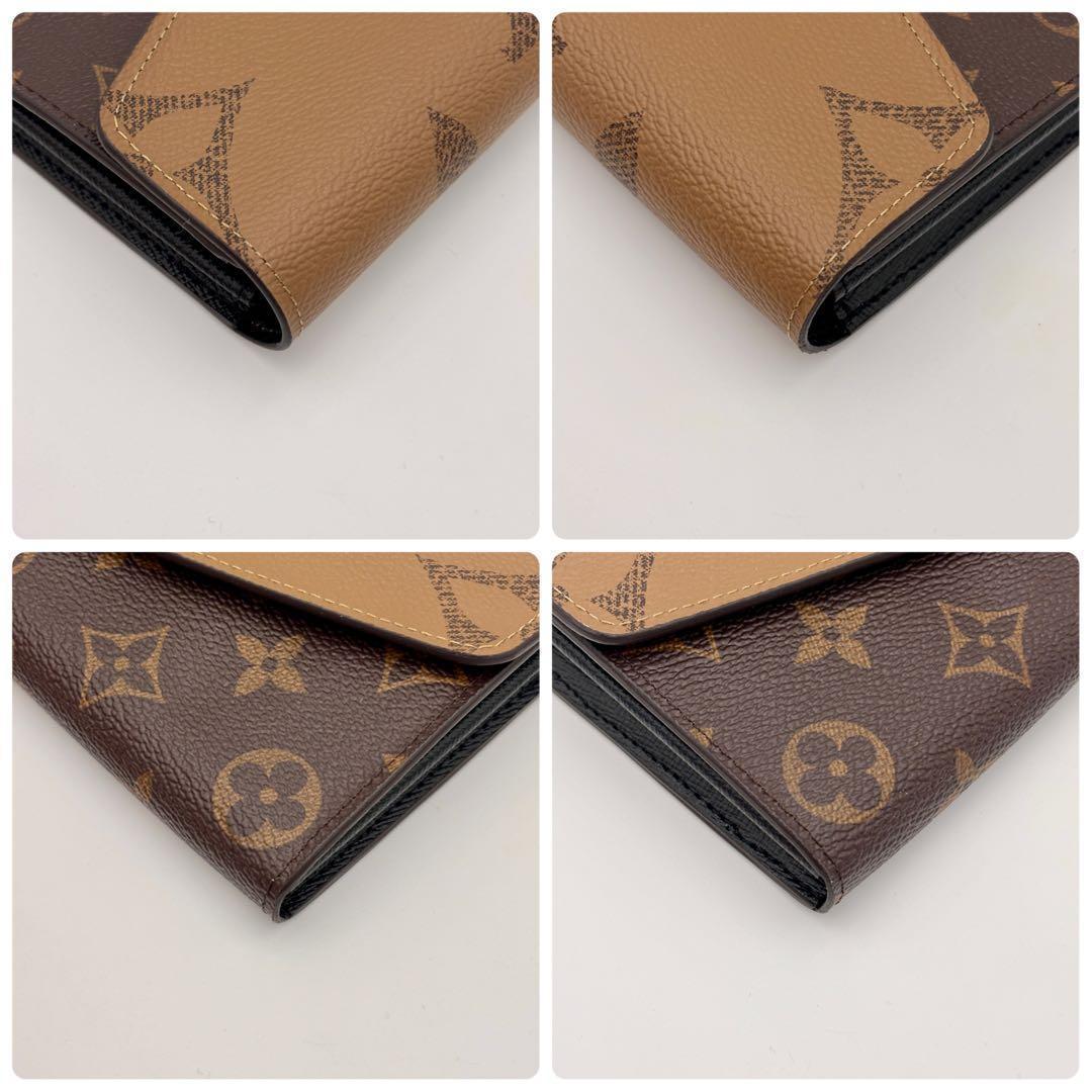 美品 ルイヴィトン　モノグラム ポルトフォイユサラ　ジャイアントリバース　長財布