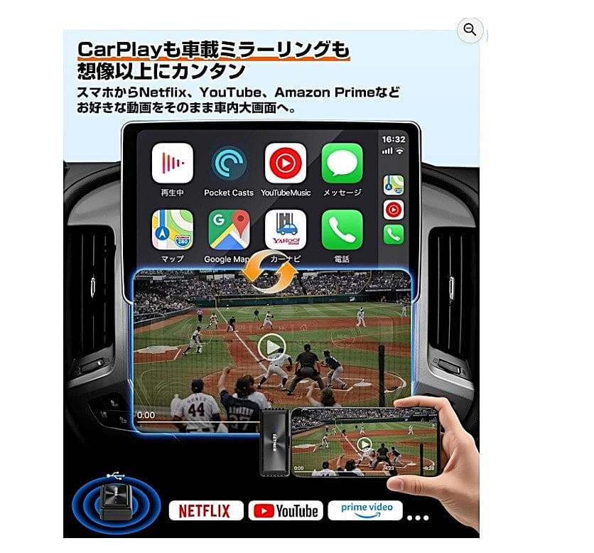 ⭕新品【GetPair Mirror Cast ワイヤレスアダプター】