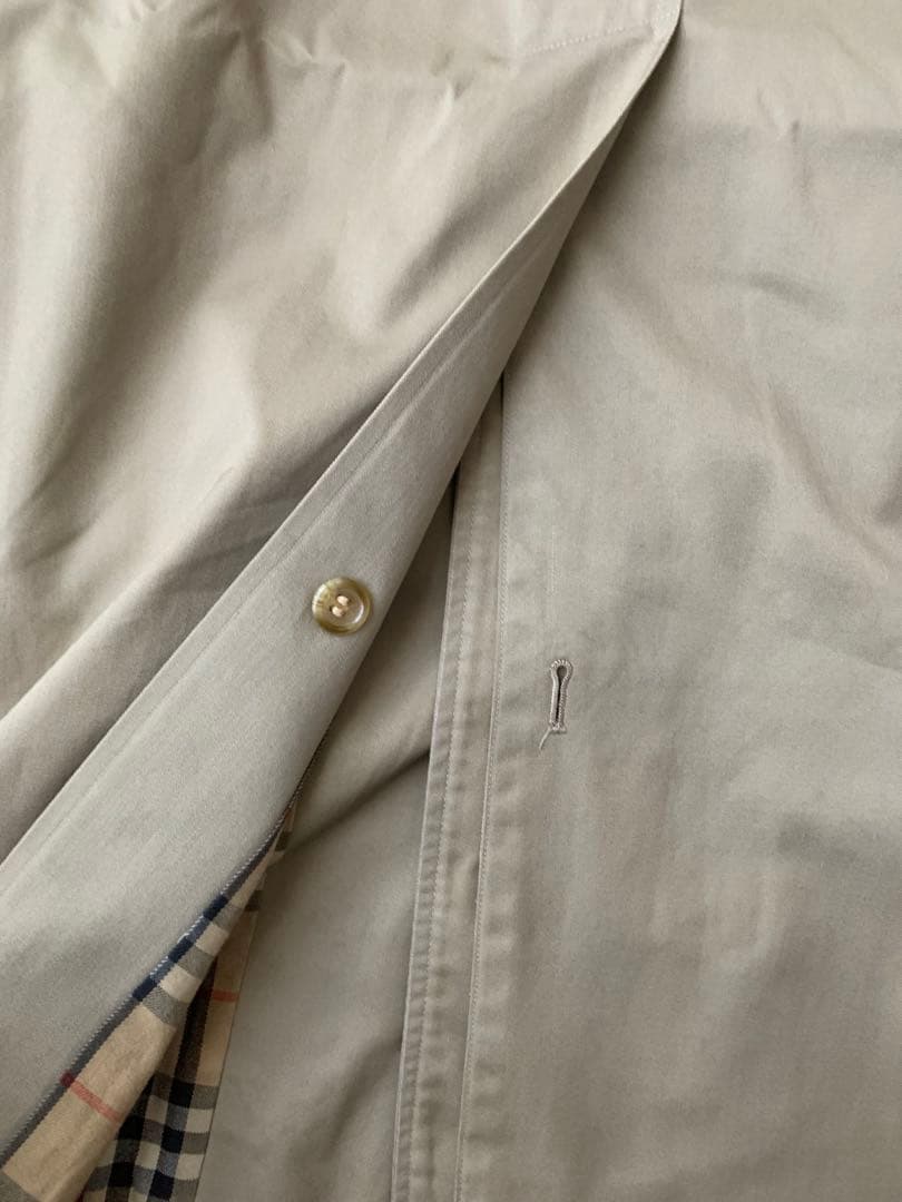 英国製 80s〜 バーバリー ステンカラーコート コットン ノバチェック メンズ