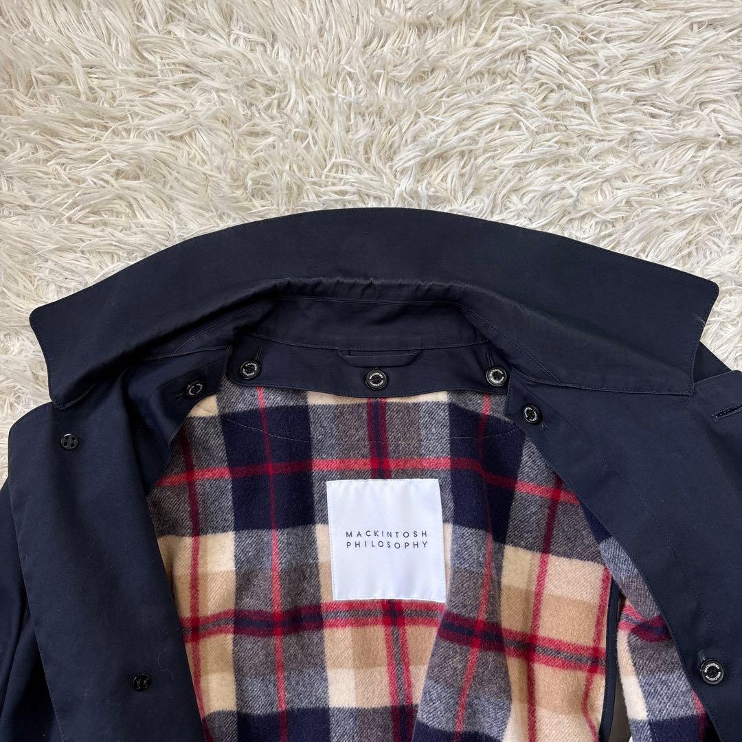 超人気☆【マッキントッシュフィロソフィー】ハウスチェック　ライナー　紺　38