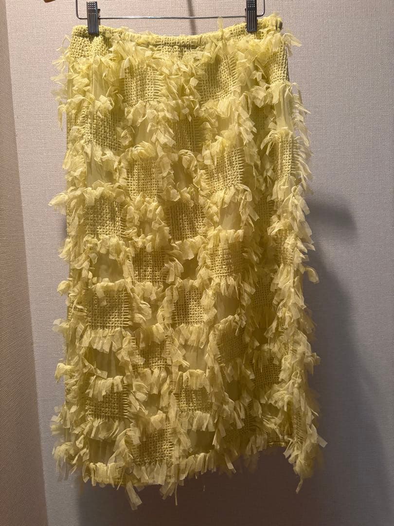 BAUM UND PFERDGARTEN フリンジ　スカート　イエロー