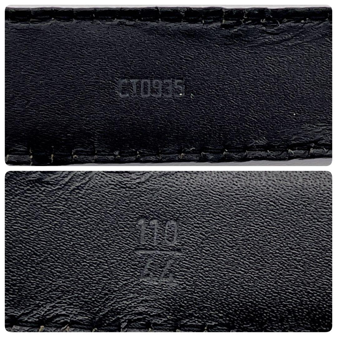 ルイヴィトン サンチュール レザーべルト ゴールドバックル　黒　110 44