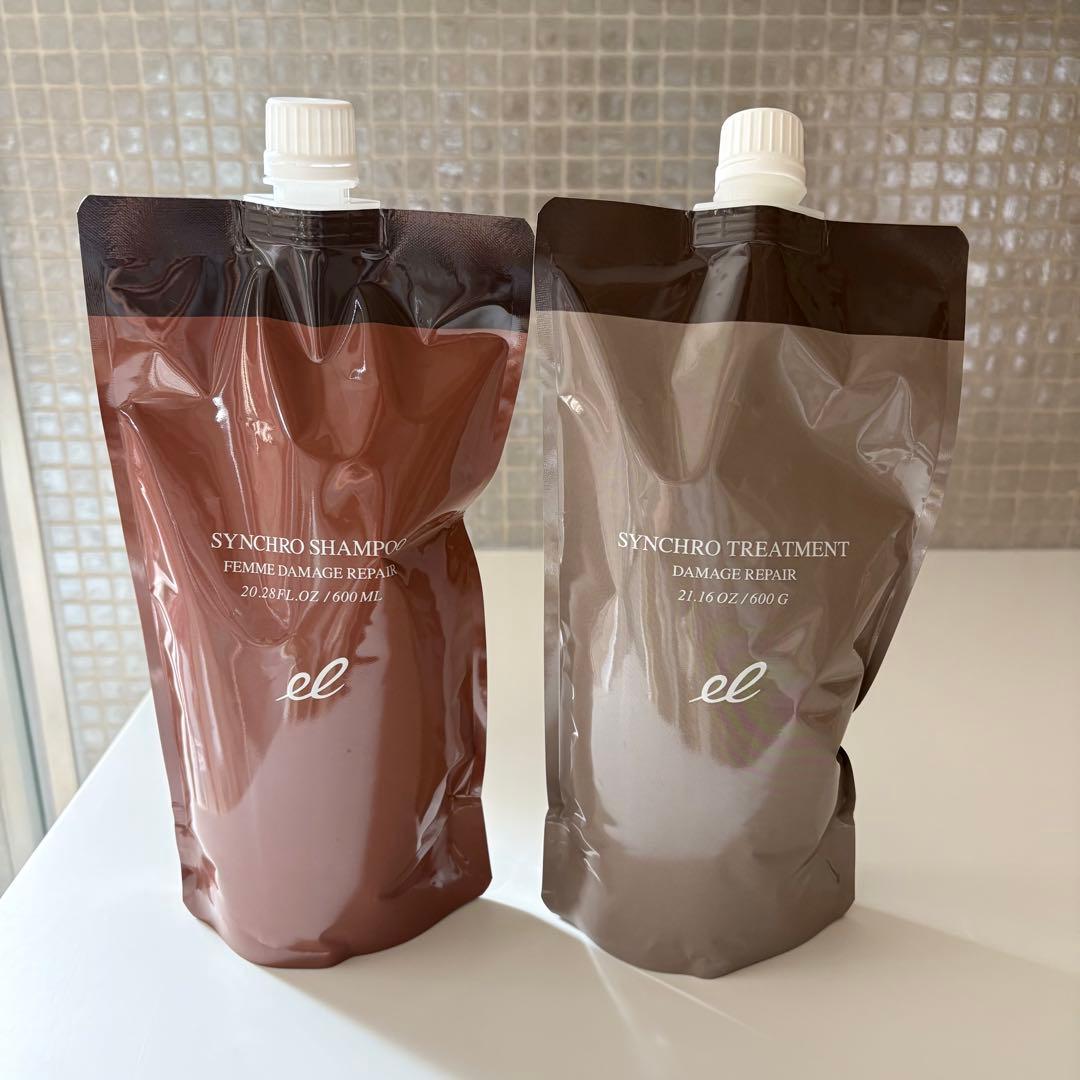 【新品】シンクロシャンプー ファム&トリートメント 詰替セット エレクトロン