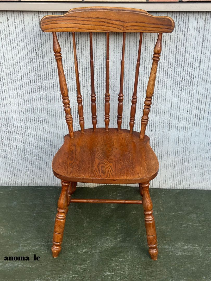 1008【ダイニングチェア】　米国　木製　ウィンザーチェア　スティックバック