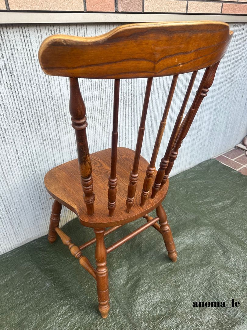 1008【ダイニングチェア】　米国　木製　ウィンザーチェア　スティックバック