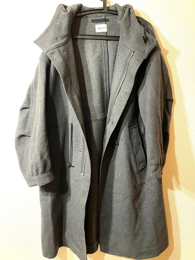 KIIT ウール ブリテッシュウール メルトン ロング モッズコートサイズ1