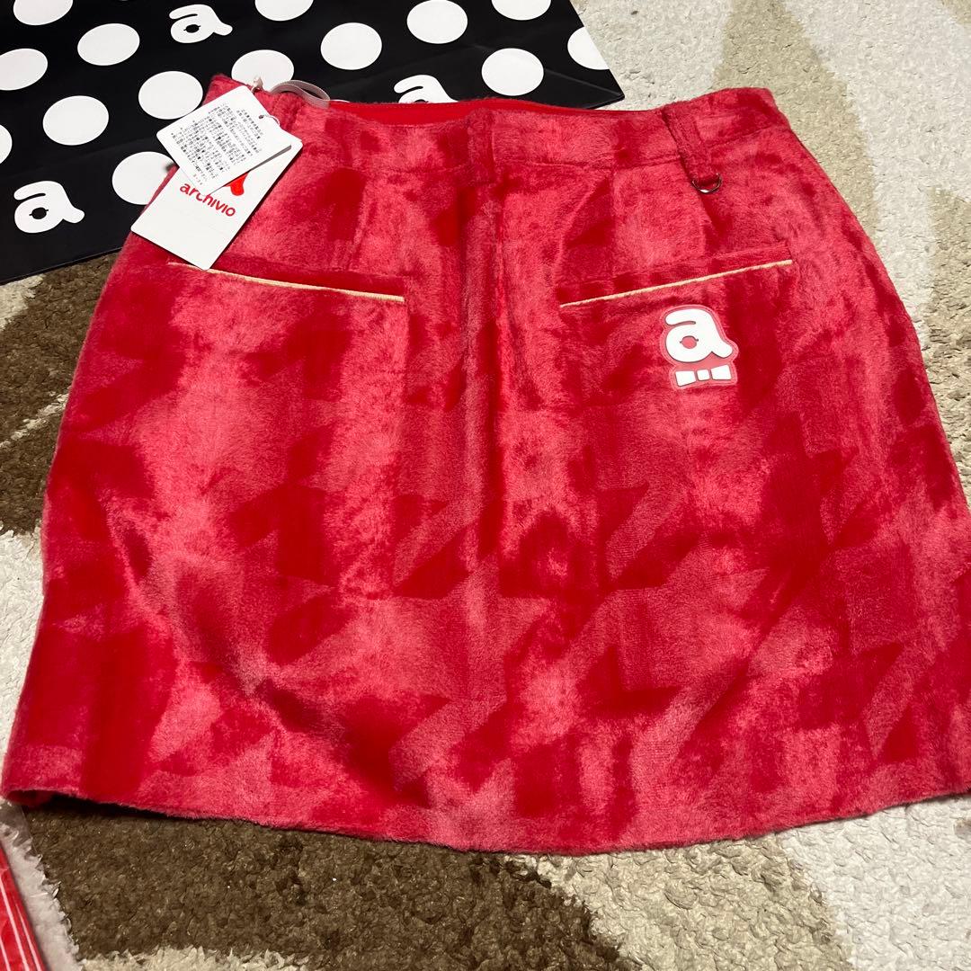 ♡アルチビオ♡起毛千鳥格子柄ベスト＆スカート＆靴下新品未使用タグ付き秋冬