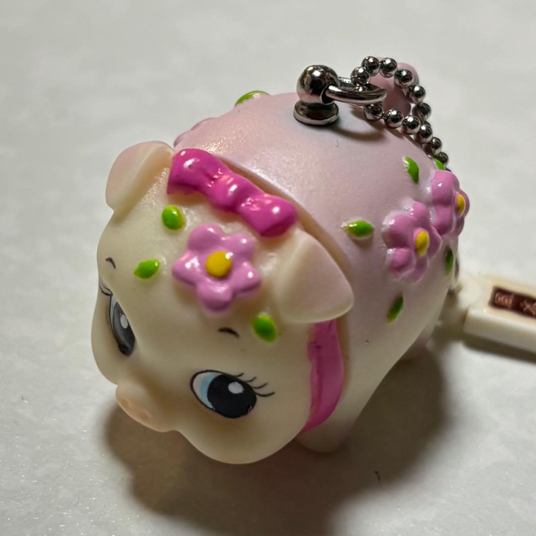 ぶたさん貯金箱チャーム ブタさん ストラップ 平成レトロ 恋愛運向上