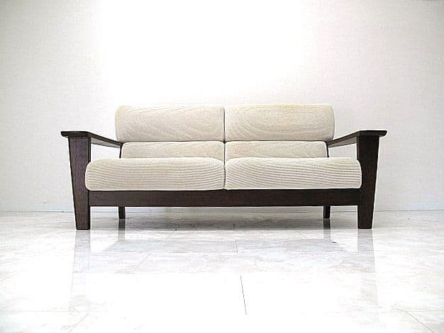 柏木工 「ソフィ」 オーク無垢材2人掛けソファ W168cm 　2Pソファ