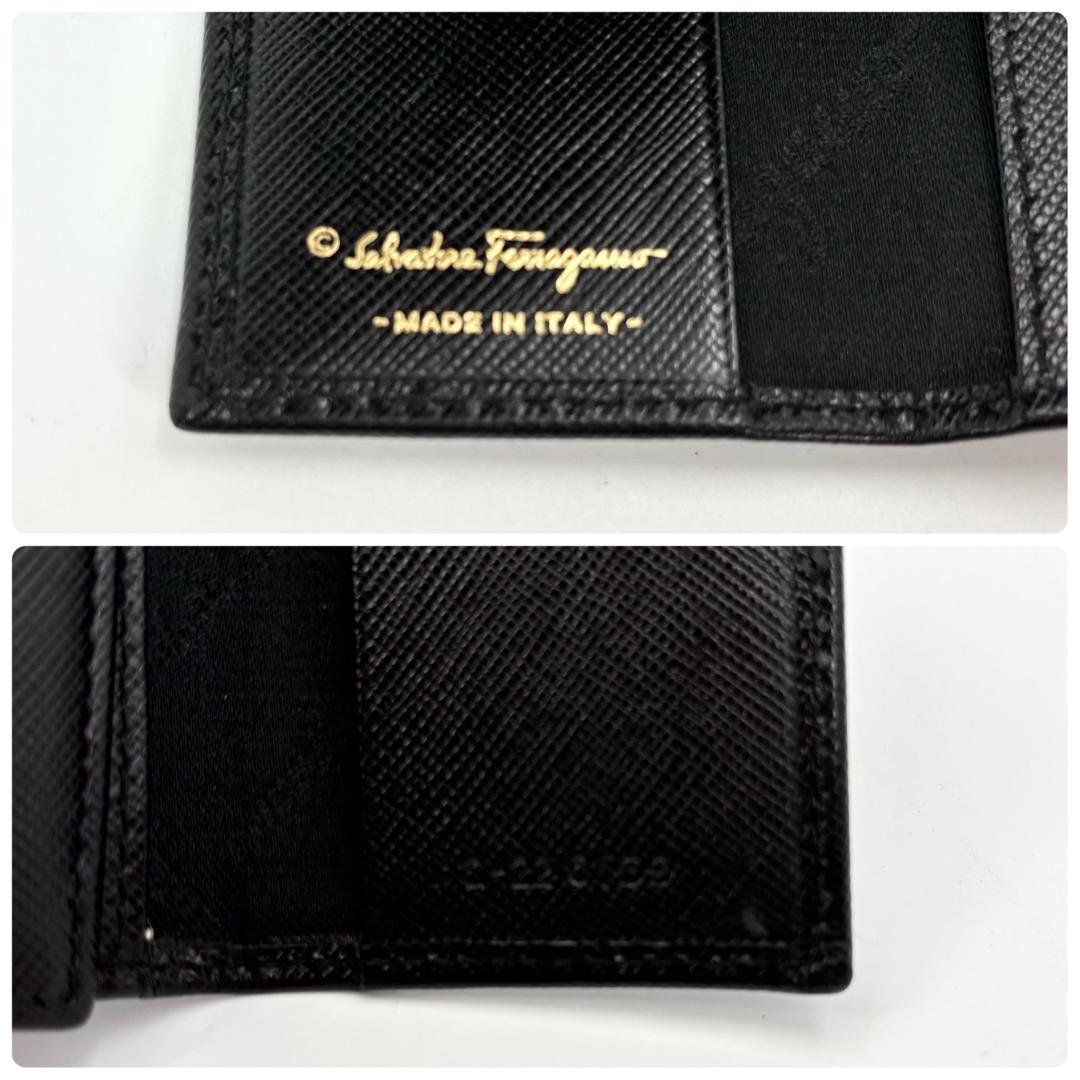 未使用級 Salvatore Ferragamo キーケース 6連 ブラック