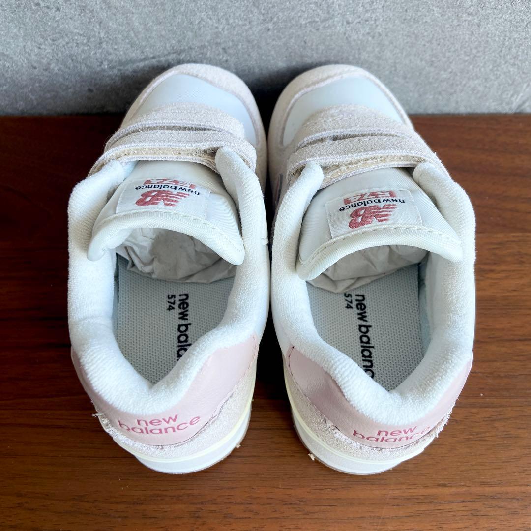 【新品】16.5センチ シェルピンク×ホワイト ニューバランス スニーカー