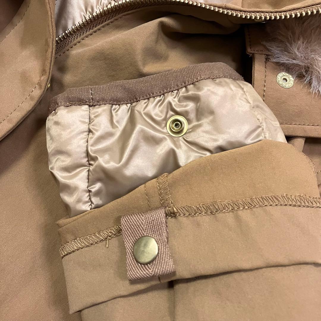 BRAHMIN ブラーミン＊フード付きブラウンモッズコート【38】 ライナー