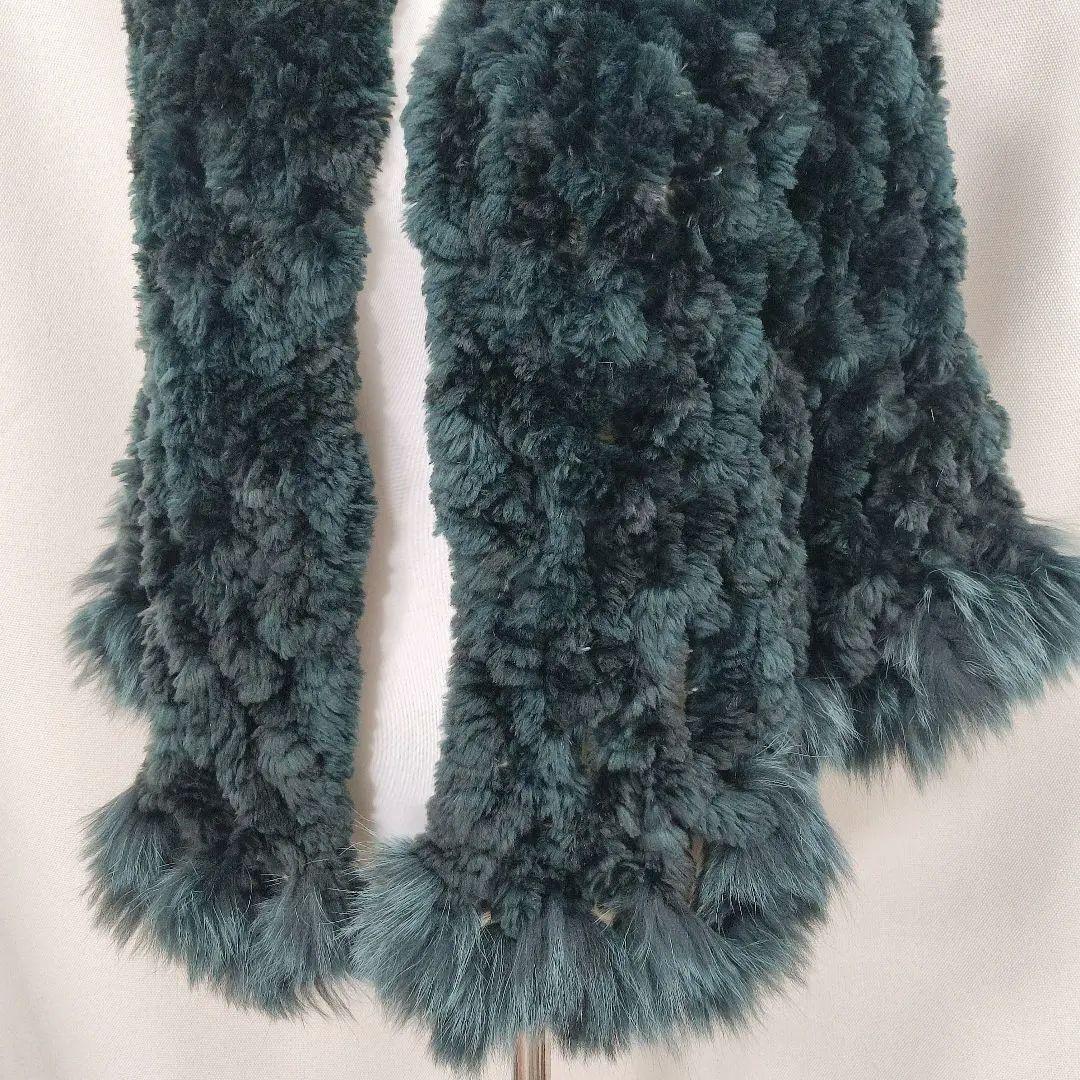 美品　Paula Lishman　ケープ　ビーバー×フォックス　ダークグリーン