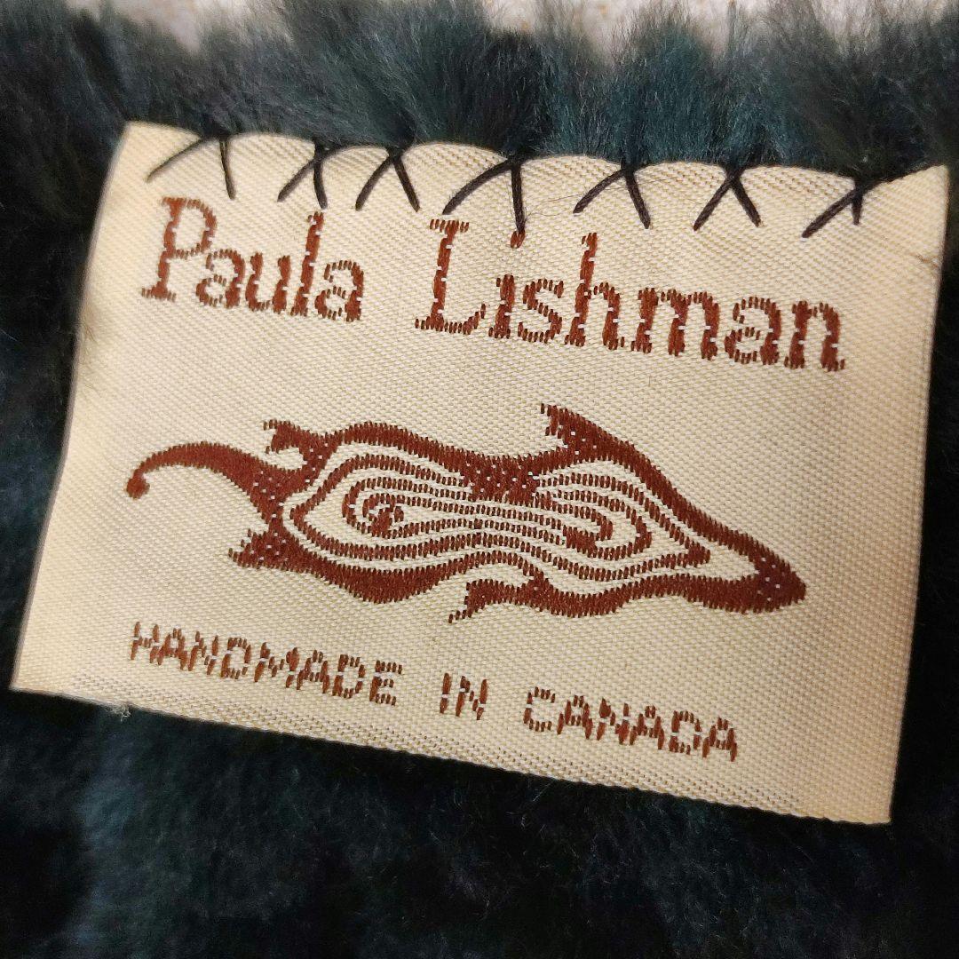 美品　Paula Lishman　ケープ　ビーバー×フォックス　ダークグリーン